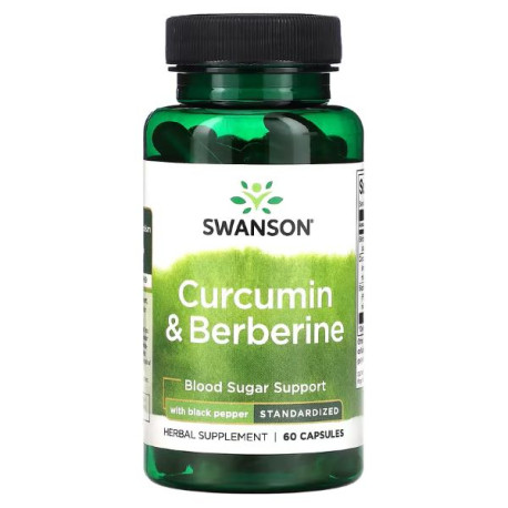 Swanson Curcumin & Berberine with Black Piper - 60 kaps.