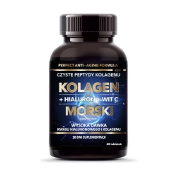 Intenson Kolagen Morski + Kwas hialuronowy + Witamina C 500 mg - 60 tabl.