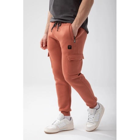 Trec Wear Brązowe spodnie męskie Basic Pants Cargo 150 T Brown