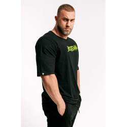 Trec Wear Czarny T-shirt męski Boogieman T-shirt Oversize 131 Black-Green