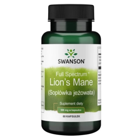 Swanson Full Spectrum Lion's Mane Mushroom 500mg - 60 kaps.