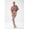 Trec Wear Fioletowy T-shirt damski crop top Trecgirl Basic T-shirt 160 Purple