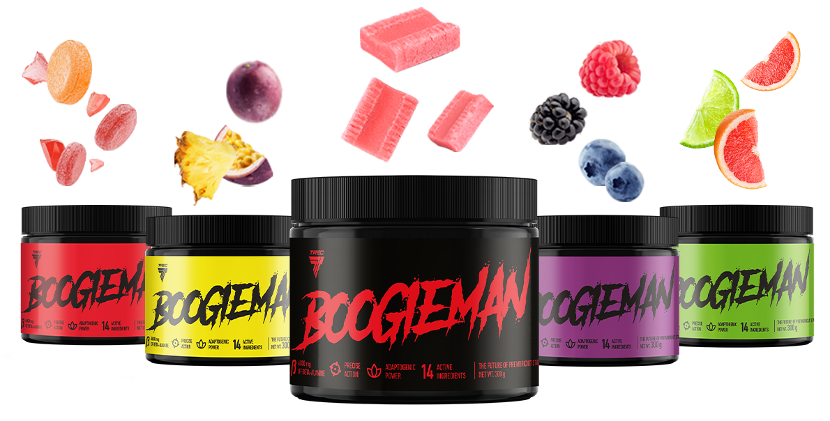 Trec Nutrition Boogieman 300g wizualizacja smaków