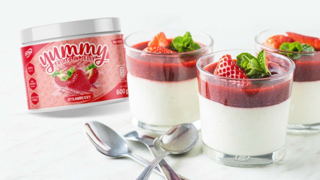 Domowa panna cotta z frużeliną truskawkową